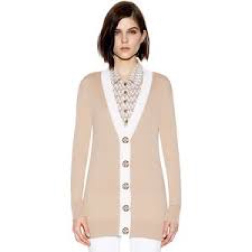 Tory Burch Simone beige cardigan